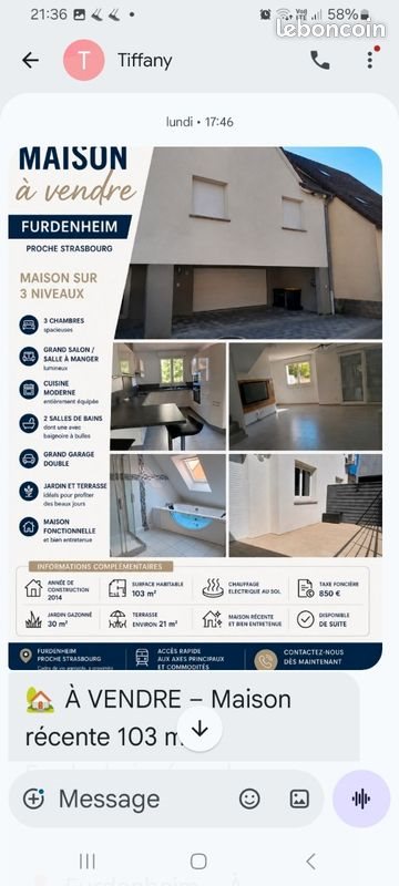 Maison à vendre, 103m², Furdenheim