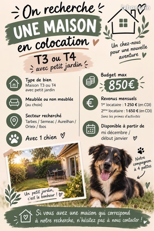 Maison à louer, 75m², Aureilhan