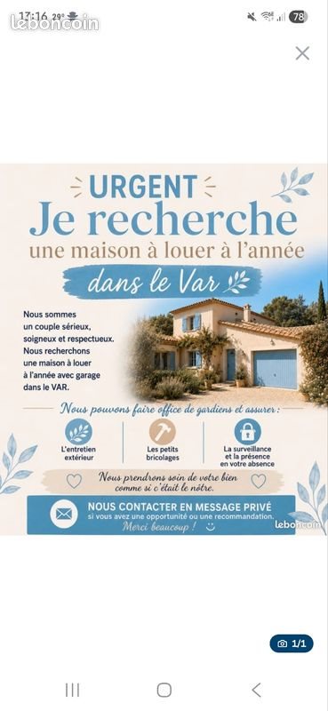 Maison à louer, 80m², Fréjus