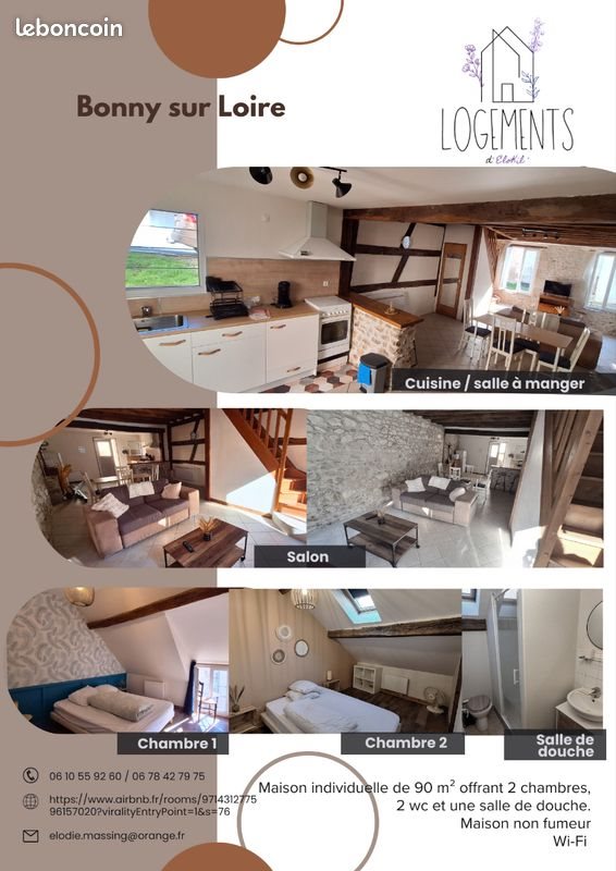 Maison à louer, 90m², Bonny-sur-Loire