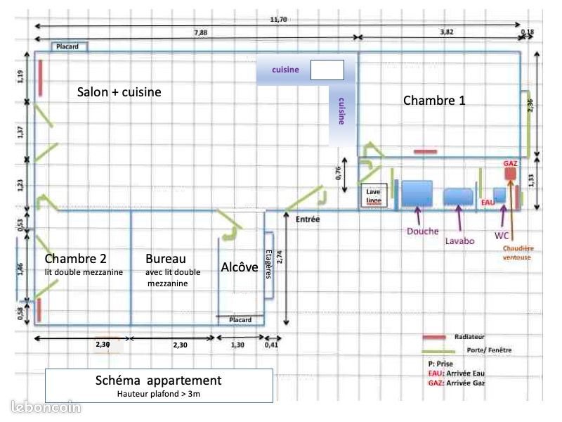 Appartement à vendre, 60m², Grenoble