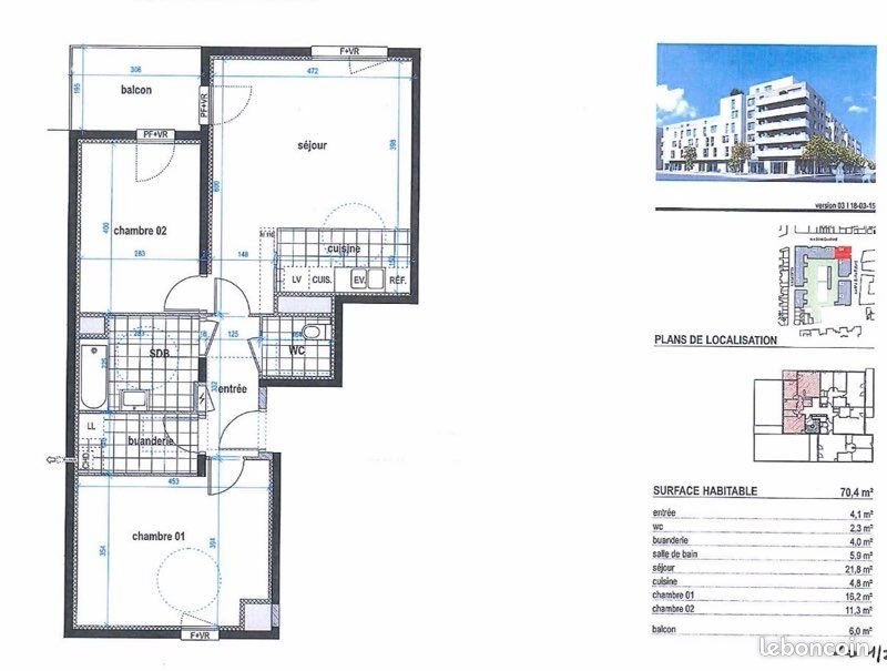 Appartement à vendre, 70m², Reims