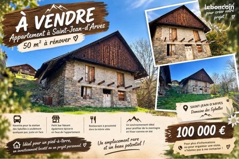 Appartement à vendre, 50m², Saint-Jean-d'Arves