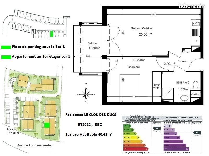 Appartement à vendre, 40m², Pibrac