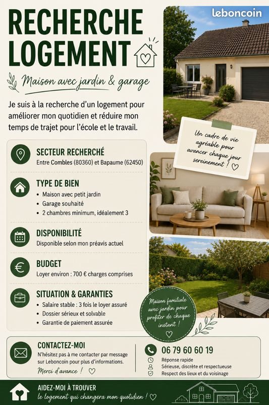 Maison à louer, 80m², Combles