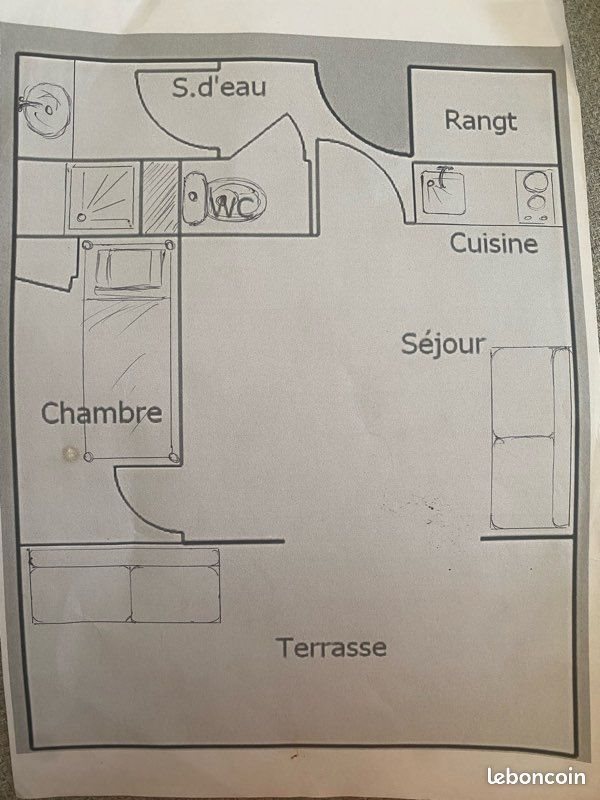 Appartement à louer, 32m², Sète