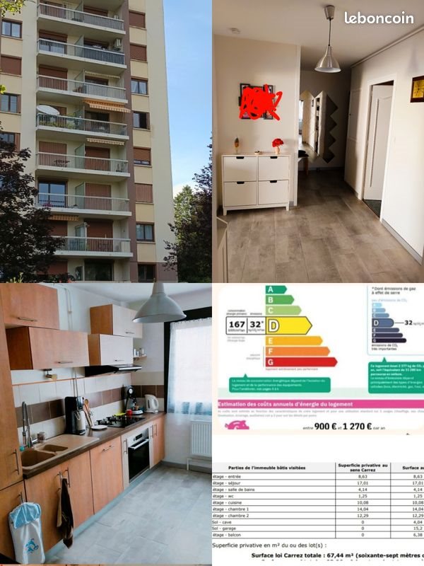 Appartement à vendre, 67m², Grenoble