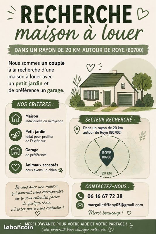 Maison à louer, 60m², Beuvraignes