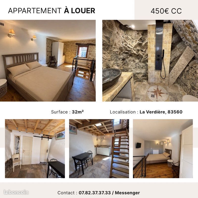 Appartement à louer, 33m², La Verdière