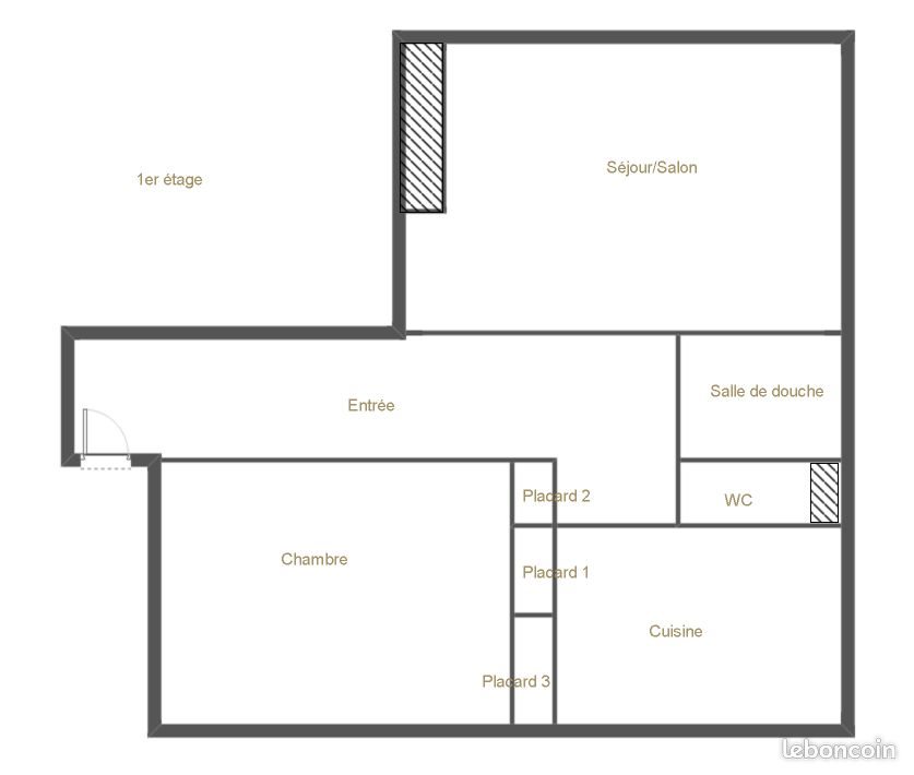 Appartement à louer, 51m², Tours