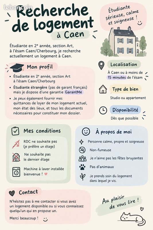 Appartement à louer, 24m², Caen