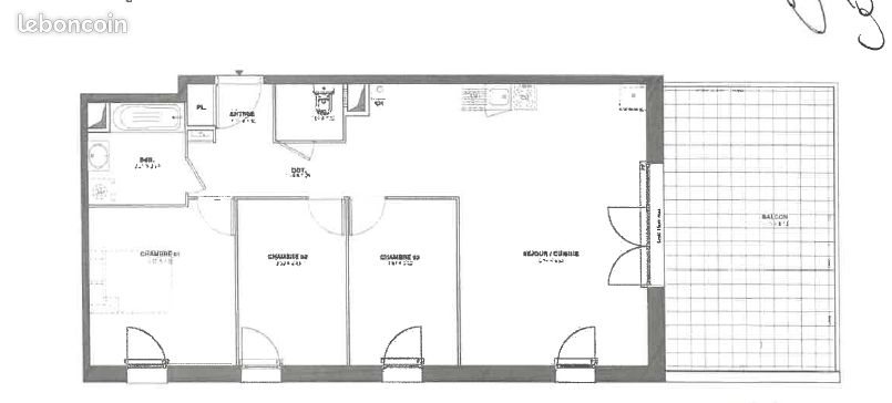 Appartement à louer, 80m², Blain
