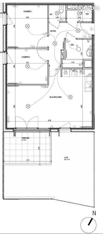 Appartement à louer, 62m², Rezé