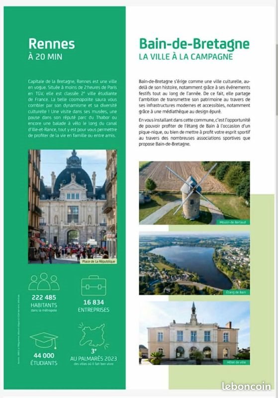 Appartement à louer, 44m², Bain-de-Bretagne