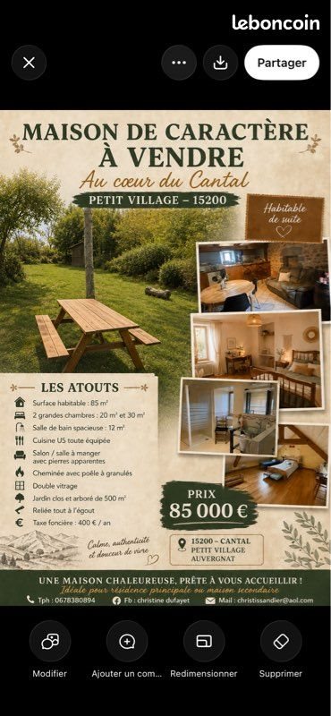 Maison à vendre, 85m², Chalvignac