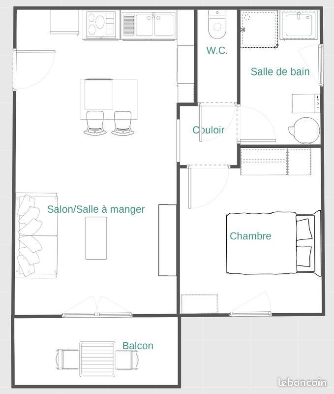 Appartement à vendre, 39m², Joué-lès-Tours