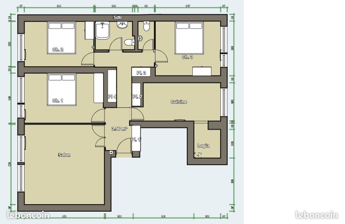 Appartement à louer, 83m², Bagnolet