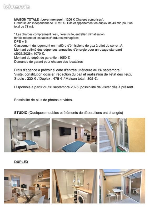 Appartement à louer, 30m², Béziers