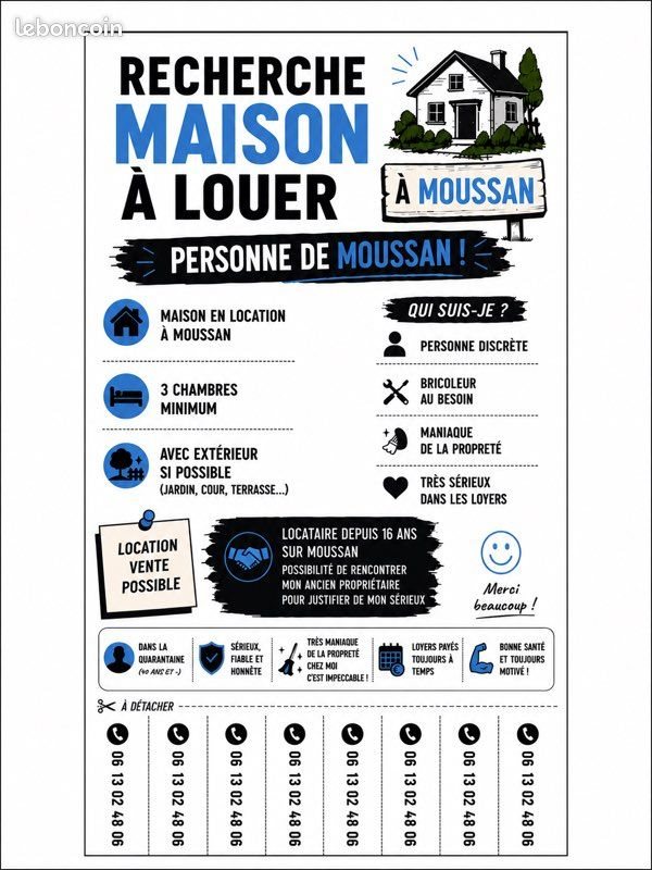 Maison à louer, 90m², Moussan