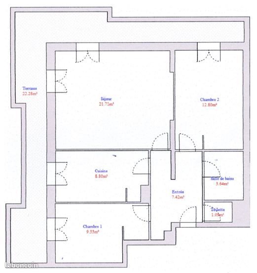 Appartement à louer, 64m², Compiègne