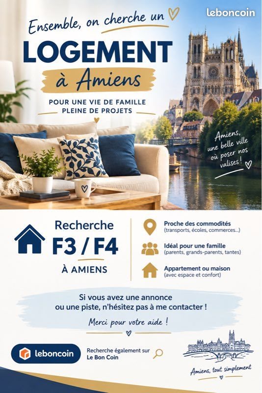 Appartement à louer, 80m², Amiens