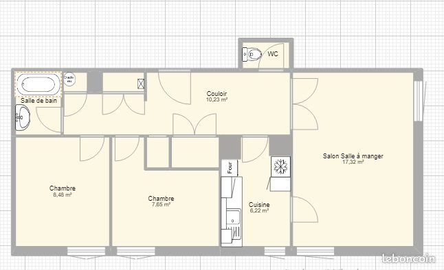 Appartement à louer, 55m², Lapalud