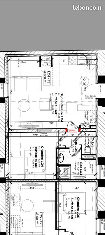 Appartement à louer, 40m², Vannes