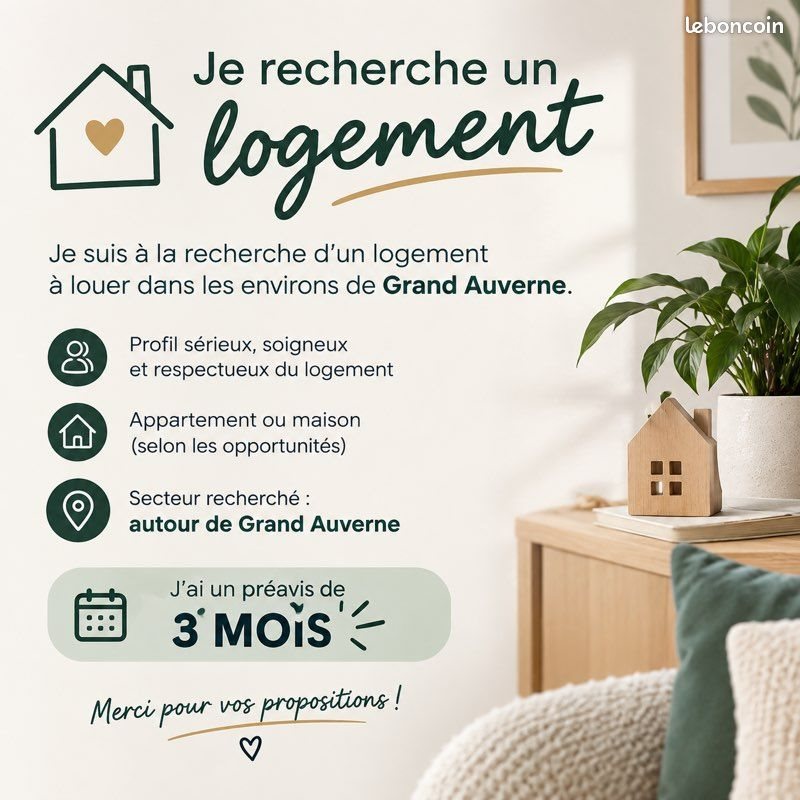 Maison à louer, 60m², Grand-Auverné