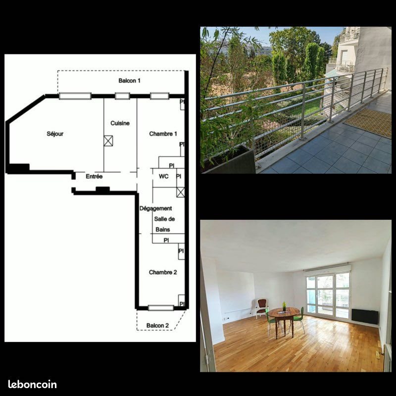 Appartement à louer, 64m², Courbevoie
