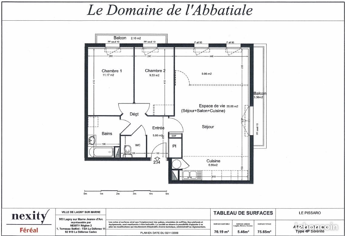 Appartement à vendre, 70m², Lagny-sur-Marne