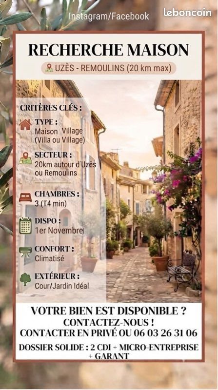 Maison à louer, 90m², Saint-Quentin-la-Poterie