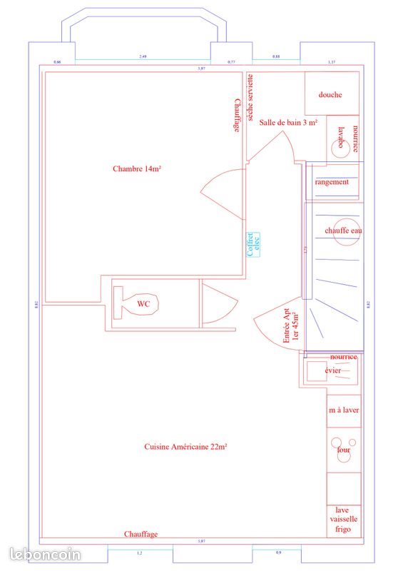 Appartement à louer, 45m², Vichy