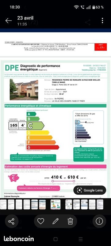 Appartement à louer, 35m², Le Mans