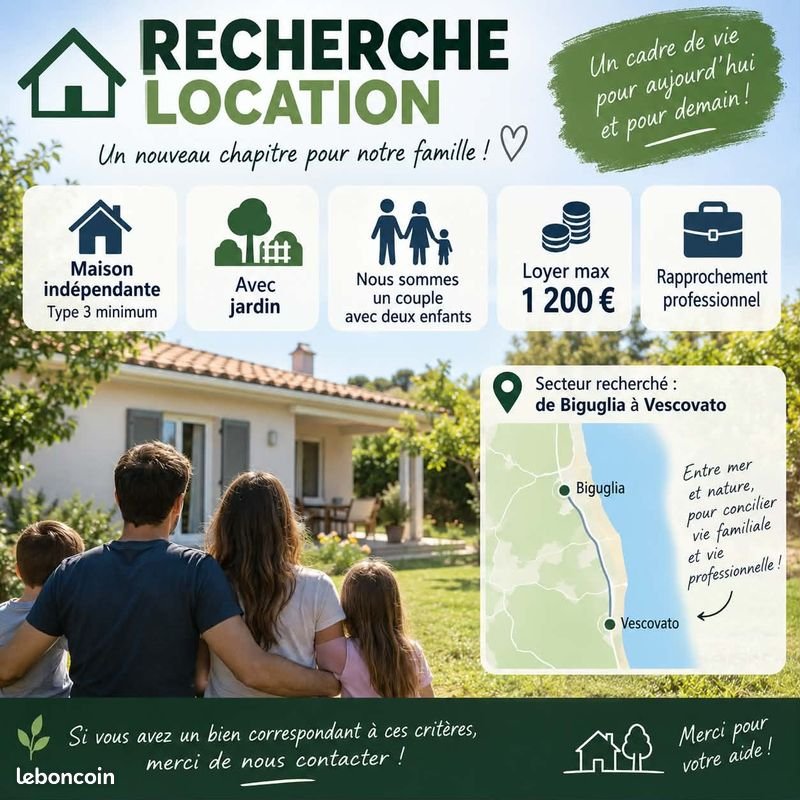 Maison à louer, 80m², Vescovato
