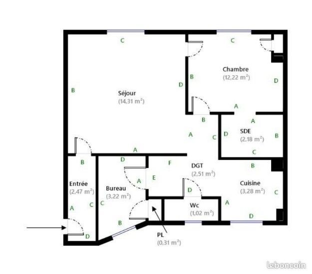 Appartement à louer, 42m², Paris 15ème