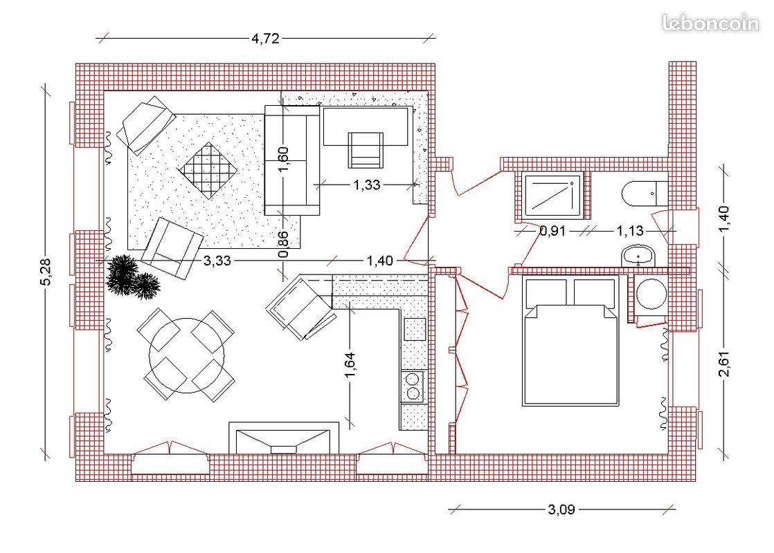 Appartement à louer, 38m², Avignon