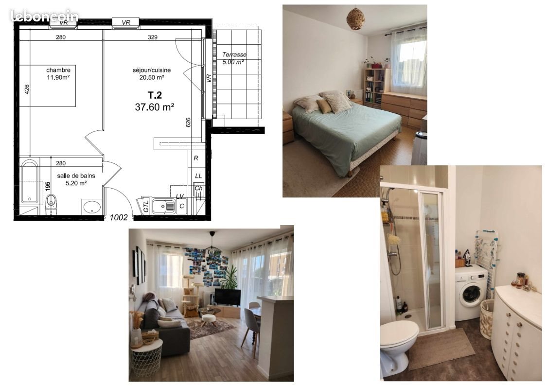 Appartement à louer, 38m², Saint-Etienne-du-Rouvray