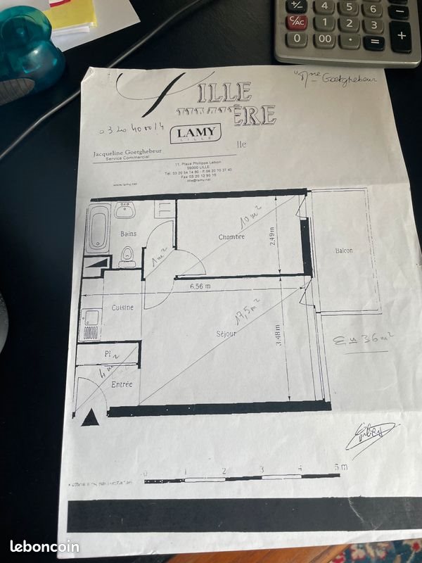 Appartement à louer, 38m², Lille