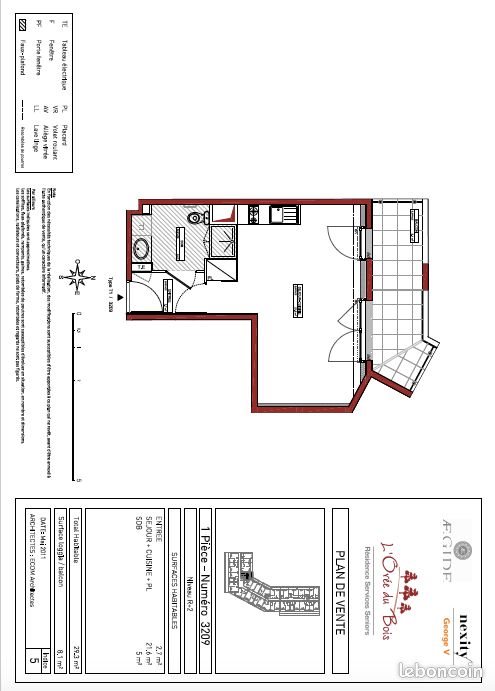 Appartement à vendre, 29m², Rennes