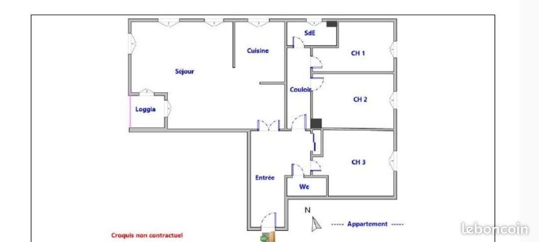 Appartement à vendre, 88m², Cergy