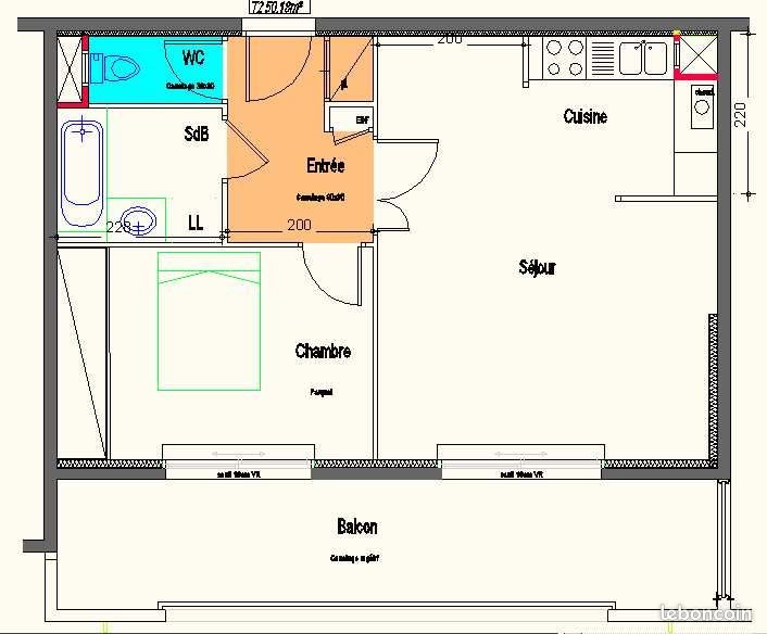 Appartement à louer, 50m², Eybens