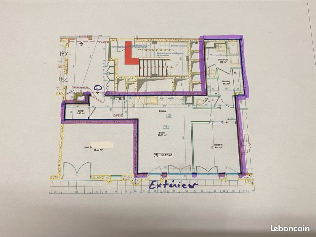 Appartement à louer, 47m², Bordeaux