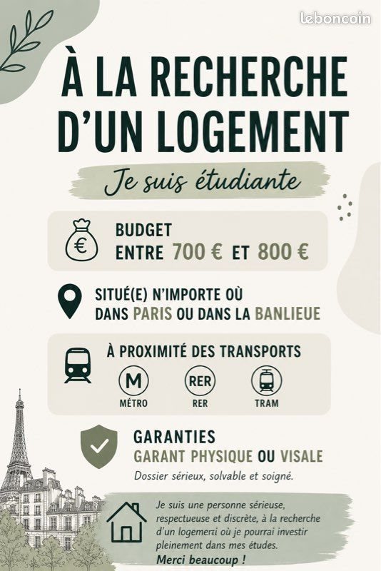 Appartement à louer, 18m², Paris 13ème