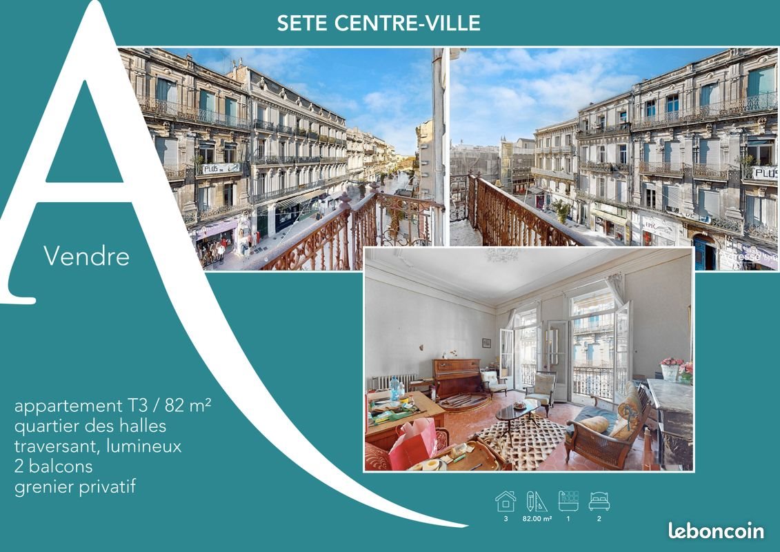 Appartement à vendre, 85m², Sète