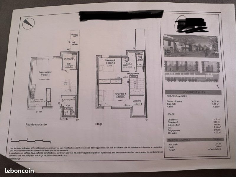 Maison à louer, 74m², Naucelles