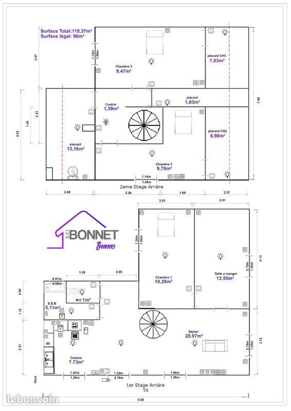 Appartement à louer, 90m², Riom