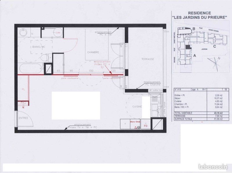 Appartement à louer, 43m², Toulouse