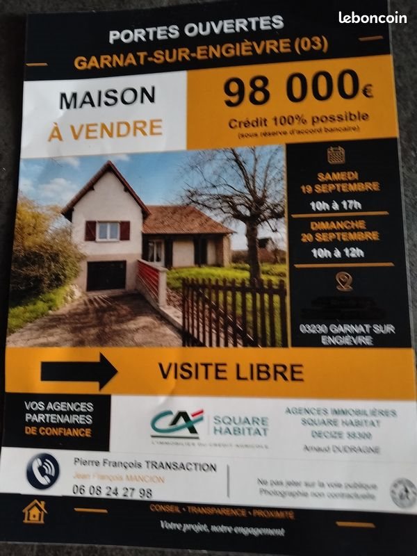 Maison à vendre, 85m², Garnat-sur-Engièvre