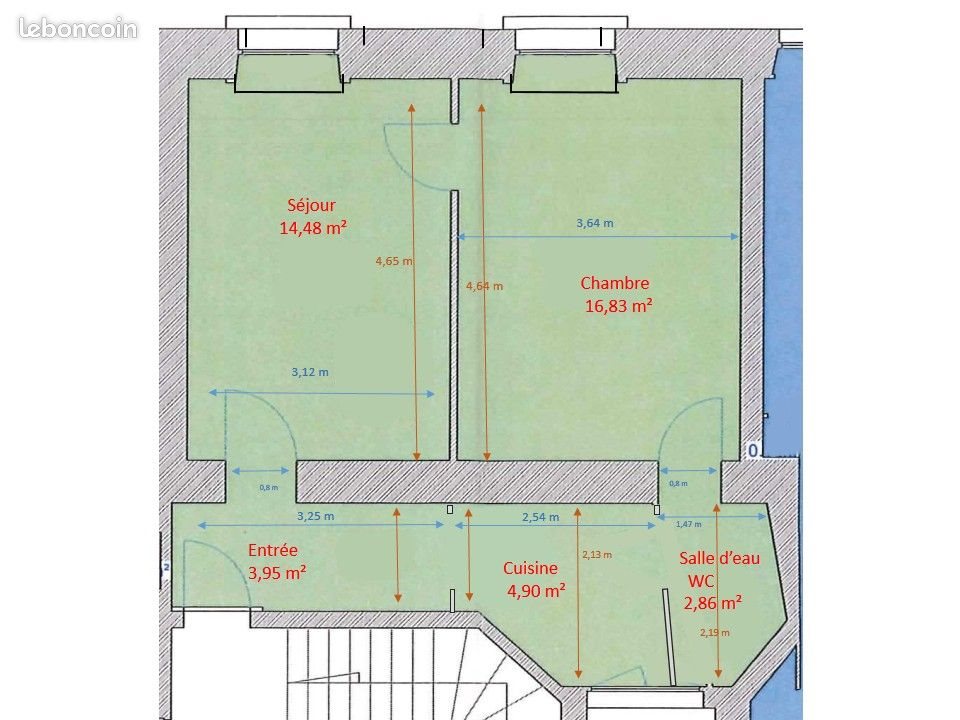Appartement à louer, 43m², Nantes