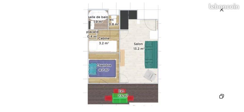 Appartement à louer, 24m², Le Lavandou